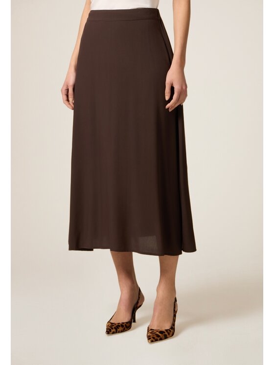 Oltre Oltre Spódnica midi 1156J000274N022 Brązowy A-Line Fit