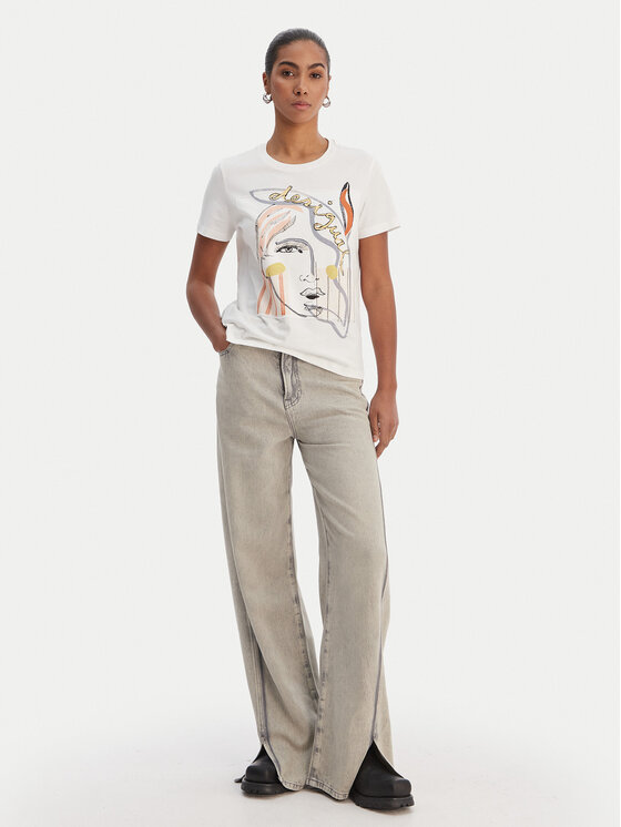 Desigual Desigual T-shirt 26SWTK51 Bijela Regular Fit