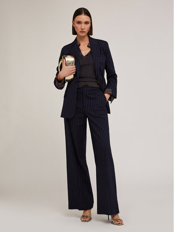 Motivi Motivi Pantaloni di tessuto P232Q103895N0Z4 Blu Over Fit