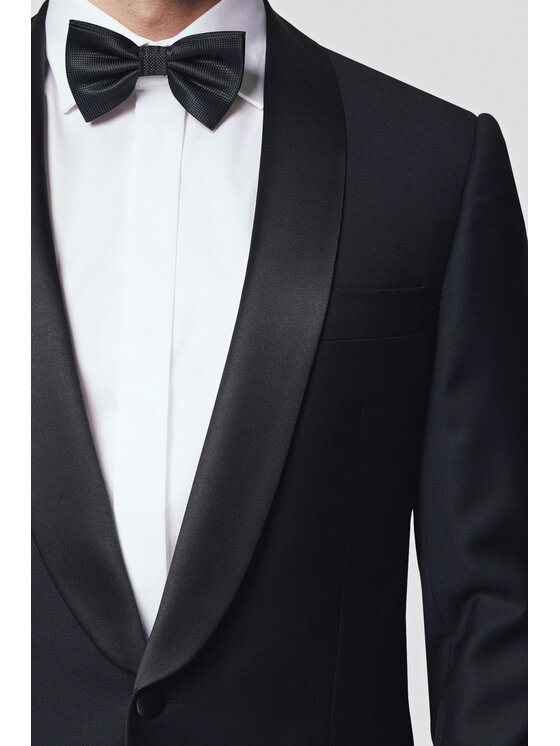Lancerto Lancerto Garnitur Leiston GA073124000026 Czarny Slim Fit