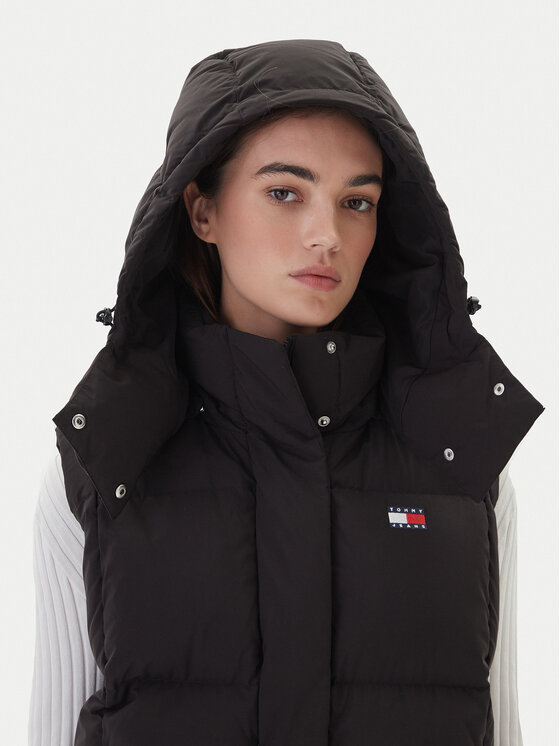 Tommy Jeans Tommy Jeans Sportovní vesta Tjw Alaska Grid Down Vest DW0DW21627 Černá Regular Fit