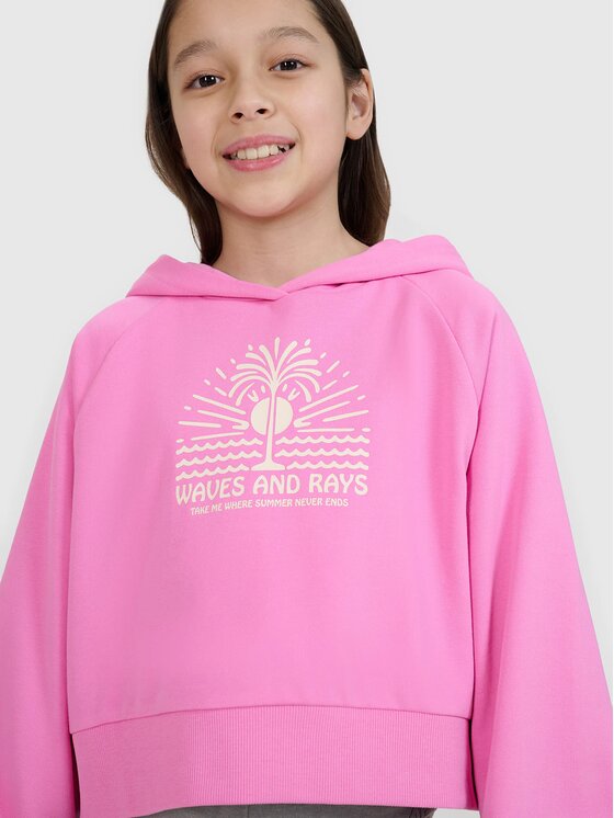 4F 4F Bluza 4FJRSS25TSWSF2252-54S Różowy Oversize