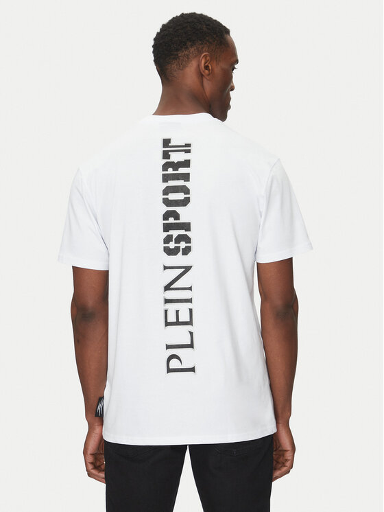 Plein Sport Plein Sport T-shirt SAEC MTK8019 STE001N Bijela Regular Fit