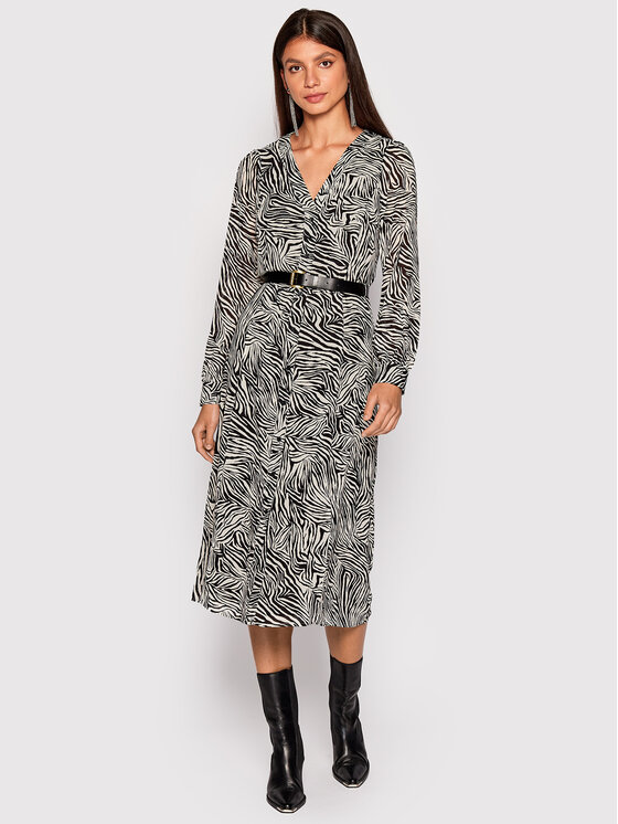 MICHAEL Michael Kors MICHAEL Michael Kors Sukienka koszulowa Georgette MU28Y46636 Beżowy Regular Fit