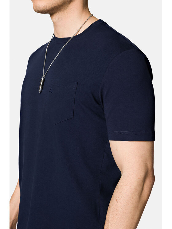 Lancerto Lancerto T-Shirt Roth TS073123000014 Granatowy Regular Fit