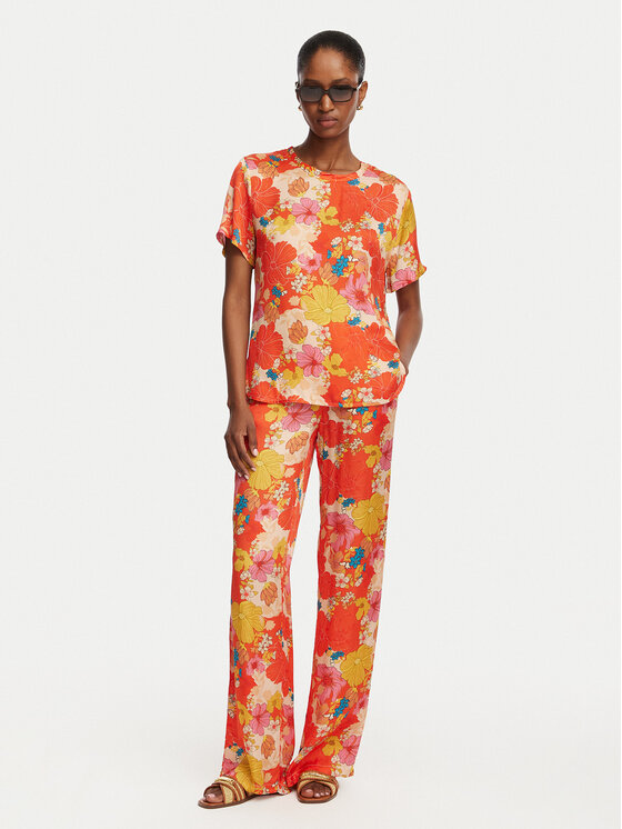Liu Jo Liu Jo Текстилни панталони WA6484 T473A Червен Relaxed Fit