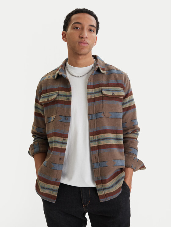 RVCA RVCA Košile Dayshift 23A053505 Hnědá Regular Fit