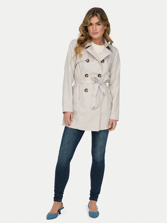 ONLY ONLY Trenčkot Valerie 15191821 Béžová Regular Fit