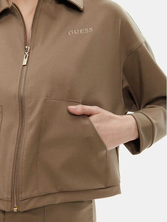 Guess Guess Majica dugih rukava V5YL08 KCX42 Smeđa Regular Fit