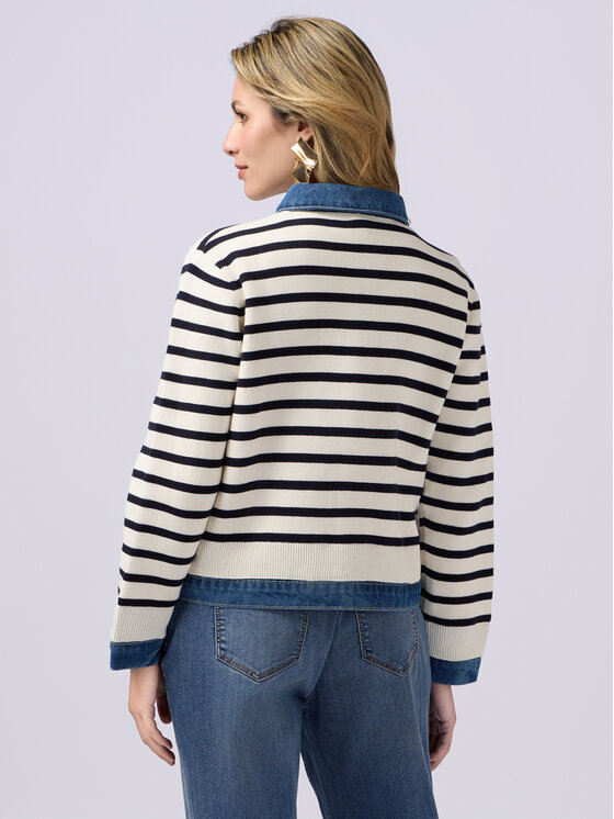 Oltre Oltre Cardigan M166J004892N0S1 Blu Regular Fit