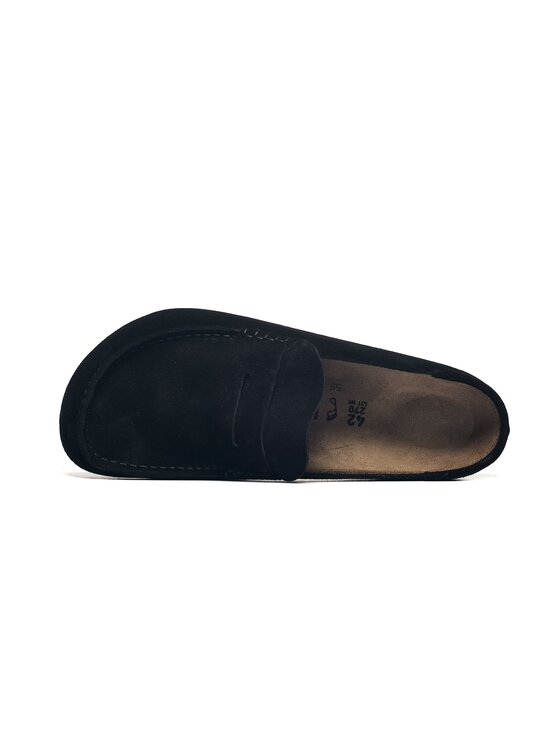 Birkenstock Birkenstock Klapki Naples Wrapped Suede Leather Czarny