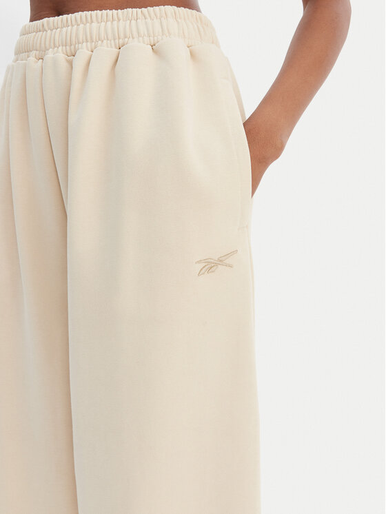 Reebok Reebok Spodnie dresowe Reebok x Ewa Chodakowska RK25624CCW Beżowy Wide Leg