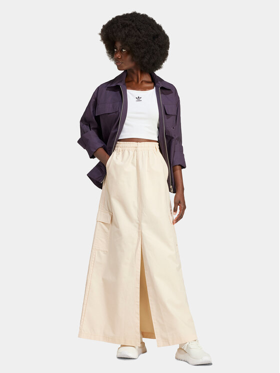 adidas adidas Trapézová sukně Premium Essentials IU2677 Béžová Regular Fit