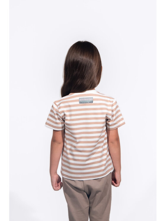 MANDRAGORA MANDRAGORA T-Shirt biszkopcik Béžová Regular Fit