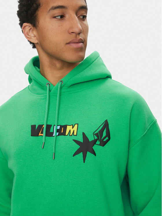 Volcom Volcom Džemperis ar kapuci Bob Mollema 1 A4112505 Zaļš Loose Fit