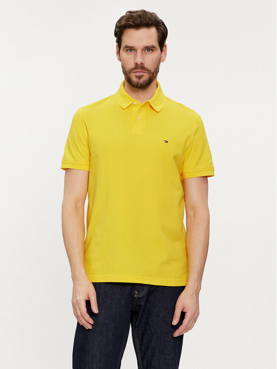 Tommy Hilfiger Polo 1985 MW0MW17770 Giallo Regular Fit, taglia : L