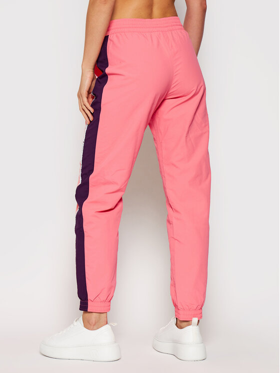 Champion Champion Spodnie dresowe Jacquard Logo Tape 113454 Pomarańczowy Custom Fit