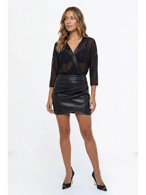 FIGL FIGL Blúzka M1364 Čierna Regular Fit