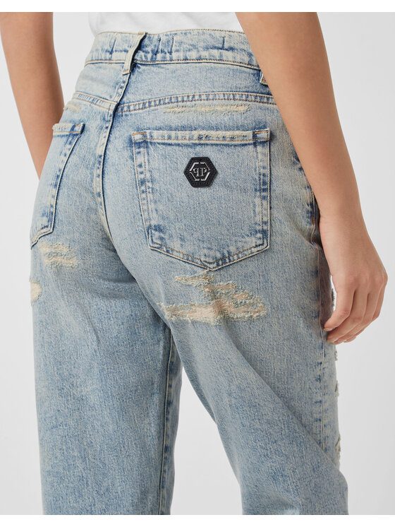 PHILIPP PLEIN PHILIPP PLEIN Jeansy 24351 Niebieski Mom Fit