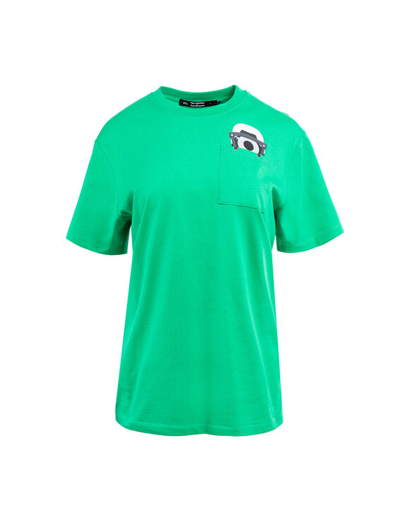 KARL LAGERFELD KARL LAGERFELD T-Shirt 241W1761-693_M Zielony Regular Fit