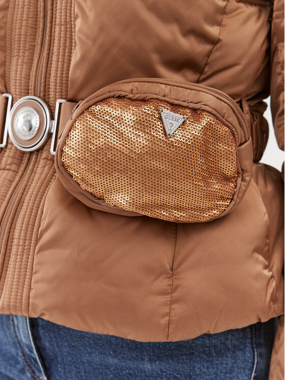 Guess Guess Zimska jakna Lucia W3BL19 WEX12 Smeđa Regular Fit