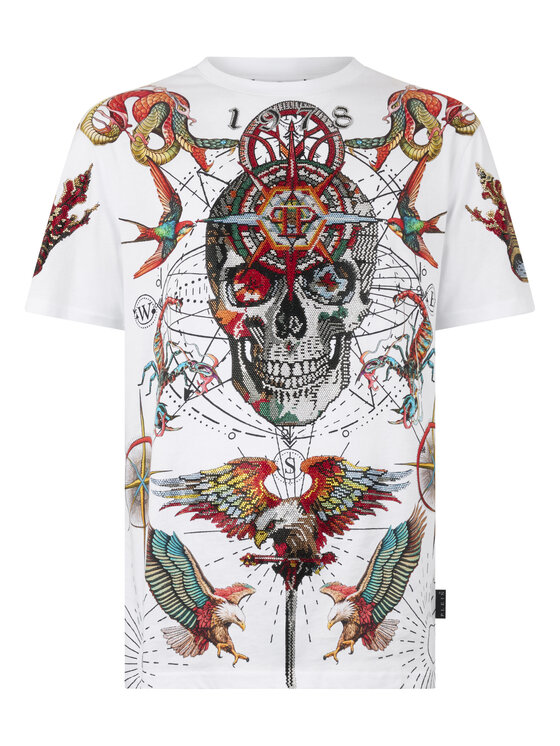 PHILIPP PLEIN PHILIPP PLEIN T-Shirt 29020 Biały Regular Fit