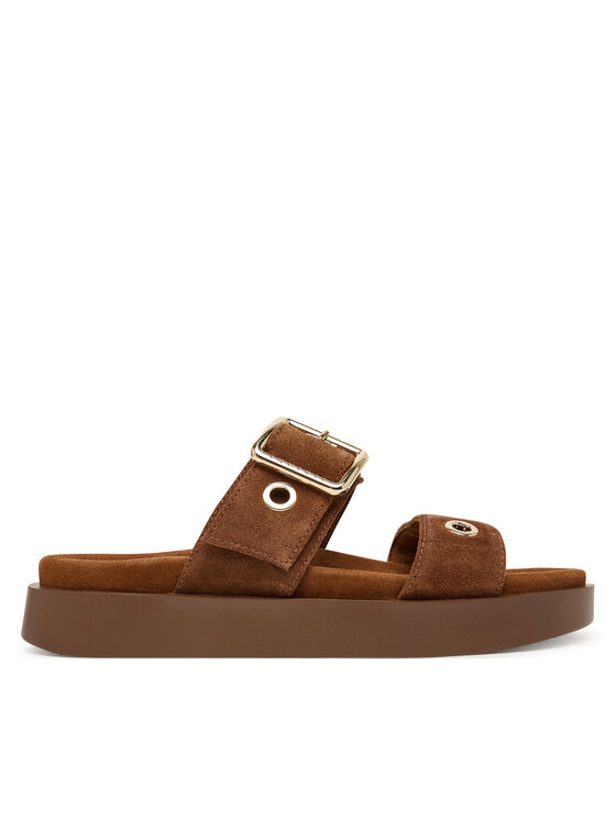 Inuikii Inuikii Šlepetės Tilda Buckle 1004.003.0631 Tamsiai ruda