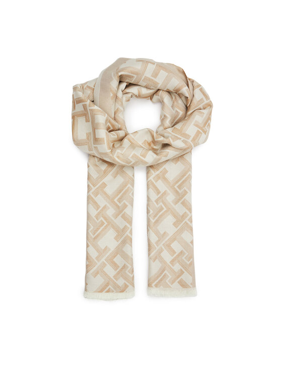 Tommy Hilfiger Tommy Hilfiger Шаль Distinct Jacquard Scarf AW0AW16372 Бежевий