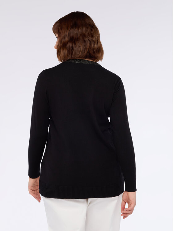 Fiorella Rubino Fiorella Rubino Sweter M663L008037N033 Czarny Regular Fit