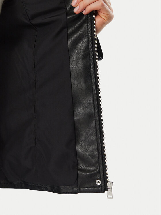Guess Guess Giacca in similpelle W6YL17 W2907 Nero Regular Fit