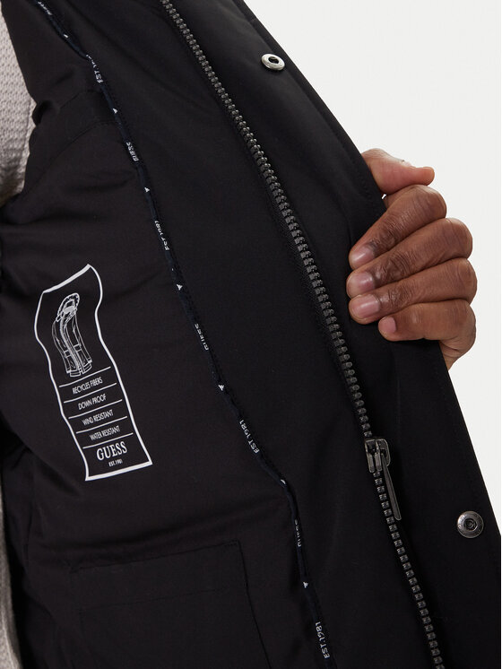 Guess Guess Пуховик M5BL2G W2712 Чорний Regular Fit