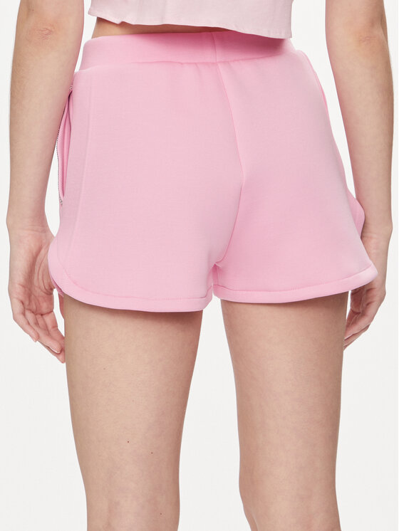 Guess Guess Pantalon scurți din material Kiara V4GD16 FL04P Roz Regular Fit