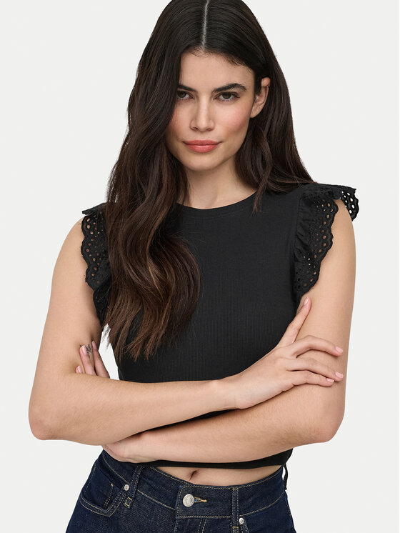 ONLY ONLY Top Mathilda 15308890 Czarny Regular Fit