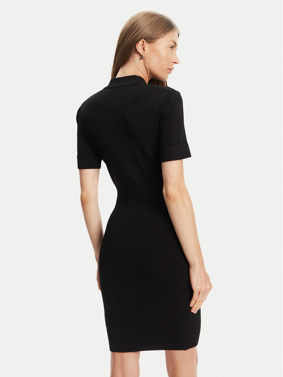 Guess Guess Трикотажна сукня W5YK29 Z0130 Чорний Slim Fit