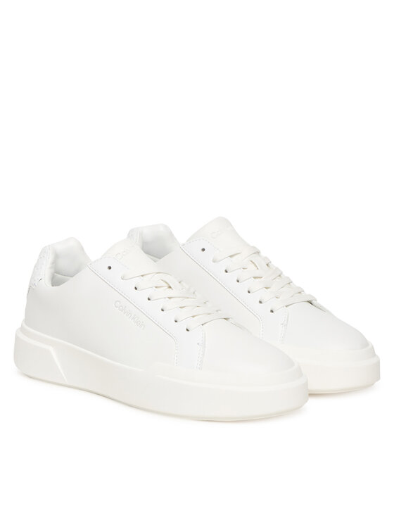 Calvin Klein Calvin Klein Sneakersy Chunky Cupsole Laceup Lth Bt Aop YW0YW02036 Biały
