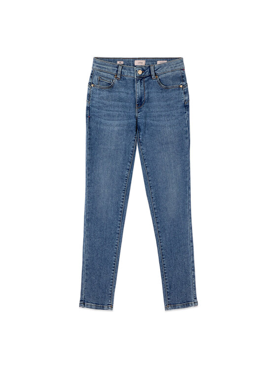 Oltre Oltre Jeansy P573R108900N024 Turkusowy Skin Fit