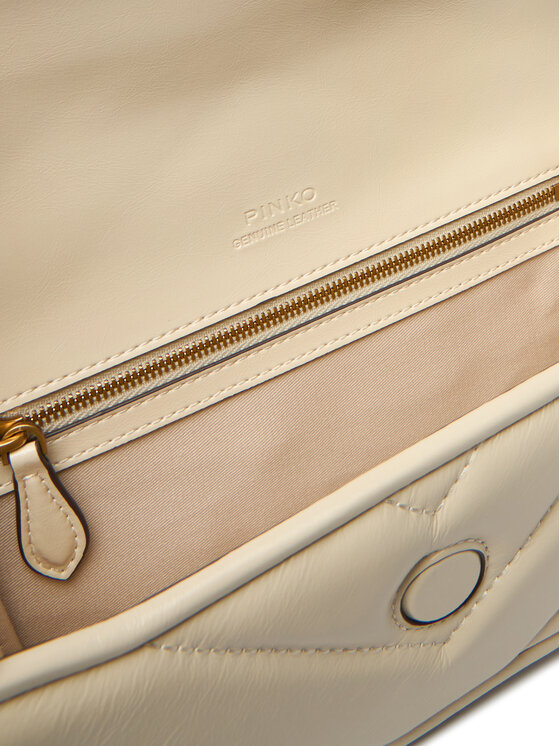 PINKO PINKO Τσάντα Love Box Baguette Al 25-26 PLTT 105083 A2W2 Εκρού