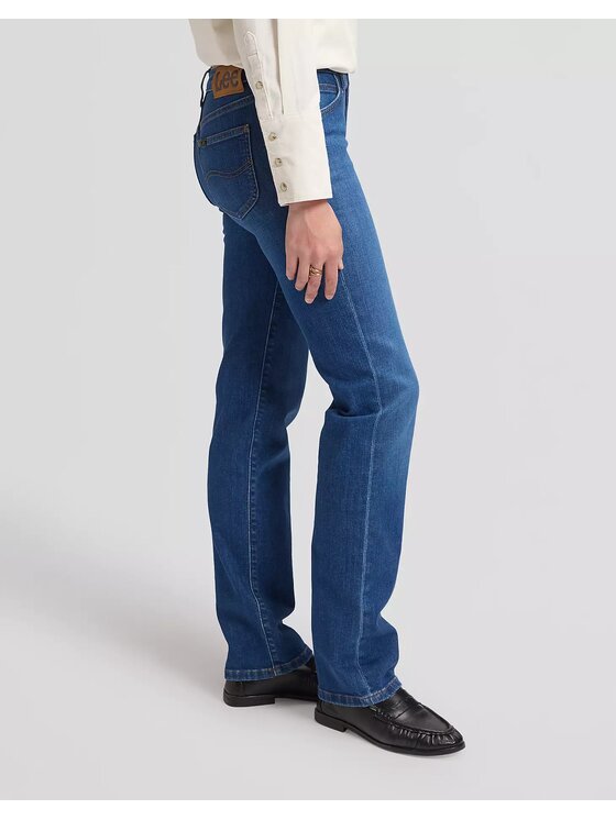 Lee Lee Jeansy LONDON Niebieski Straight Leg