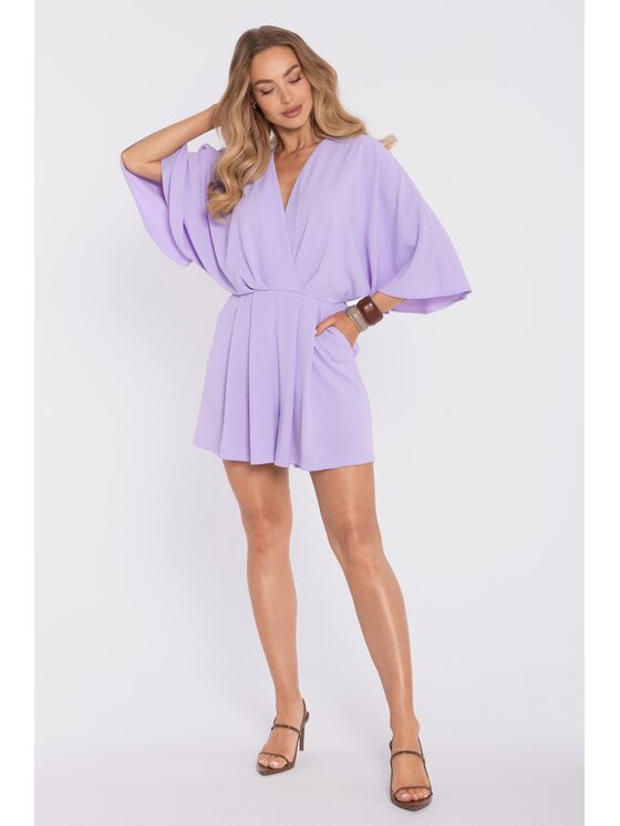 Made of Emotion Made of Emotion Kombinezon M914 Fioletowy Relaxed Fit