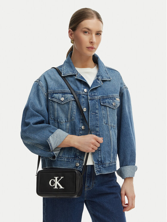 Calvin Klein Geantă Bold Ck Camera Bag LV04F3220G Negru