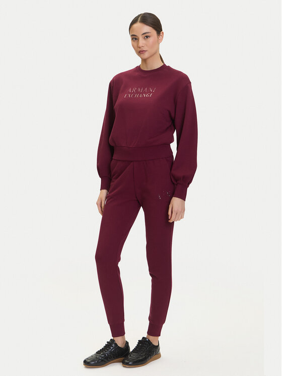 Armani Exchange Armani Exchange Bluza XW000747 AF16114 UA343 Bordowy Relaxed Fit