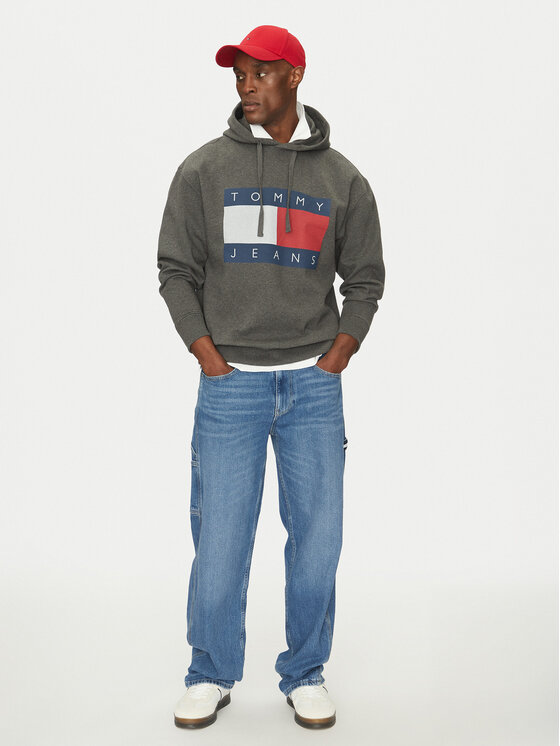Tommy Jeans Tommy Jeans Majica dugih rukava DM0DM20591 Siva Relaxed Fit
