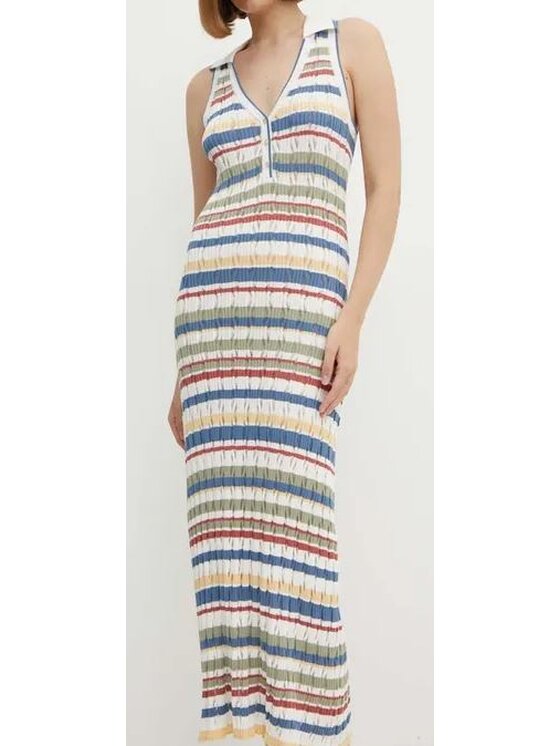Pepe Jeans Pepe Jeans Sukienka codzienna PL953573 553 Écru Regular Fit