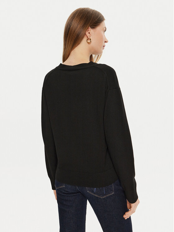 Guess Jeans Guess Jeans Kardigán W4BR16 Z3HO2 Fekete Regular Fit