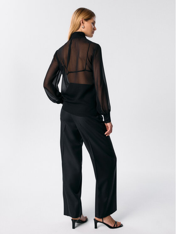 MARI PRETI MARI PRETI Bluzka Mist Czarny Regular Fit