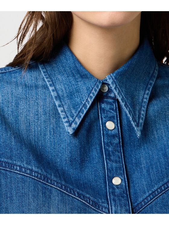 Wrangler Wrangler Koszula jeansowa 112370794 Granatowy Regular Fit