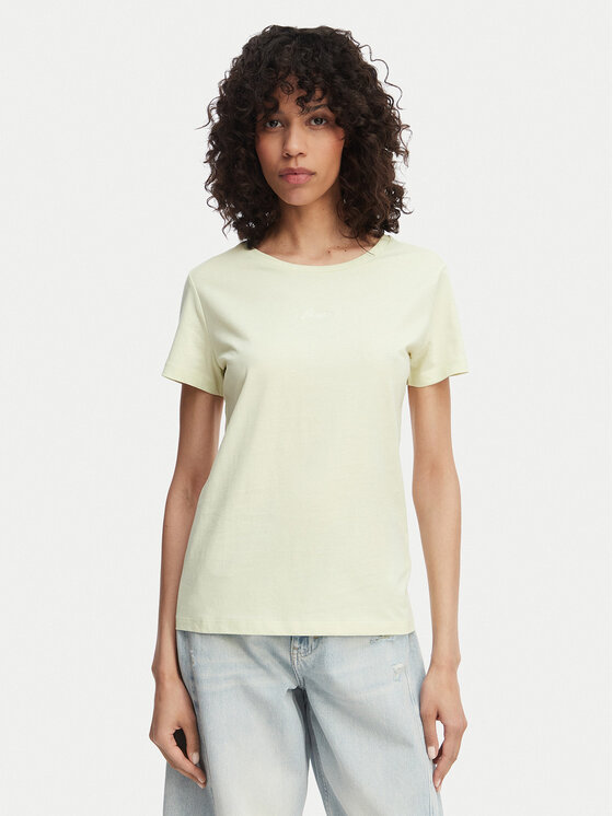 BOSS Tricou Elove 50554696 Verde Slim Fit