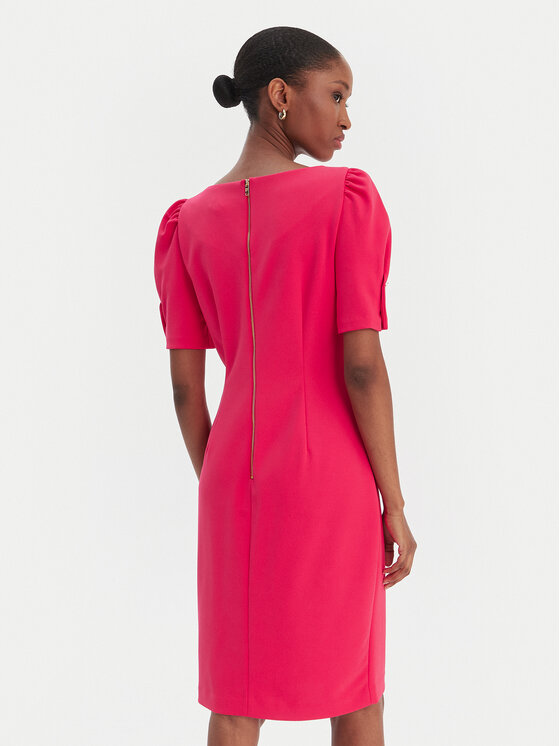 DKNY DKNY Cocktail obleka DD6A1666 Rdeča Slim Fit