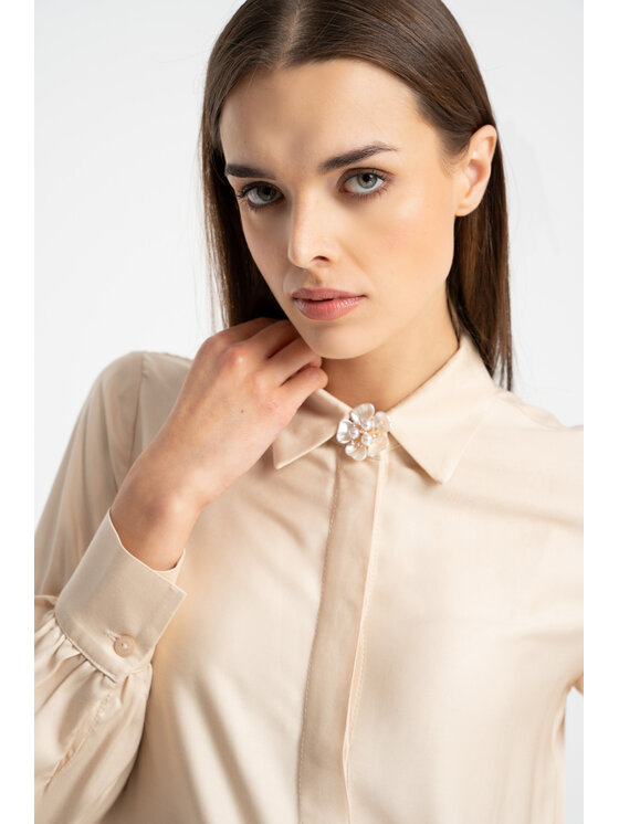 CLICK CLICK Πουκάμισο 10-6910 Εκρού Regular Fit