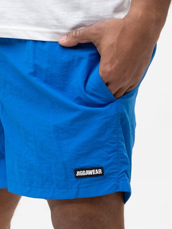 Jigga Wear Jigga Wear Szorty kąpielowe Sportowe Spodenki Kąpielowe Męskie Niebieskie Jigga Wear Patch L Niebieski